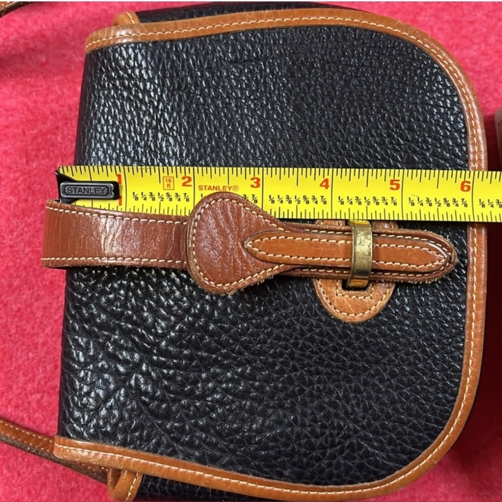 Dooney & Bourke Vintage Equestrian Black Saddle Bag Crossbody purse handbag - Picture 9 of 10